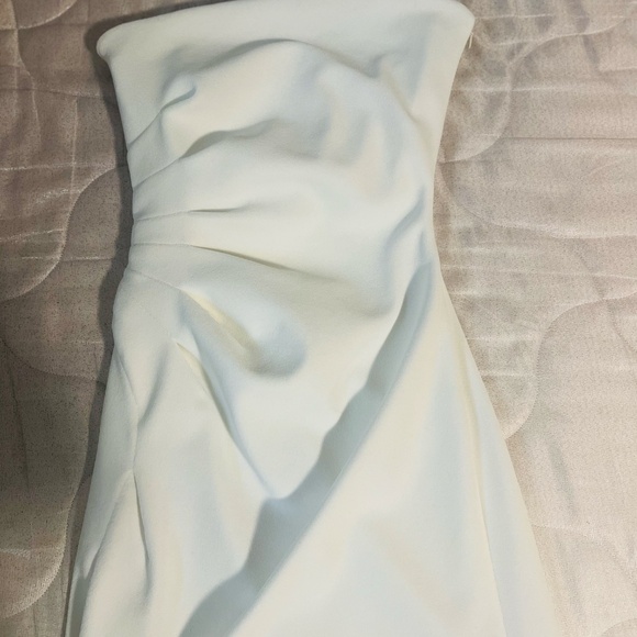 Proenza Schouler Shira Strapless White Dress in Matte Double Crepe - Picture 4 of 5